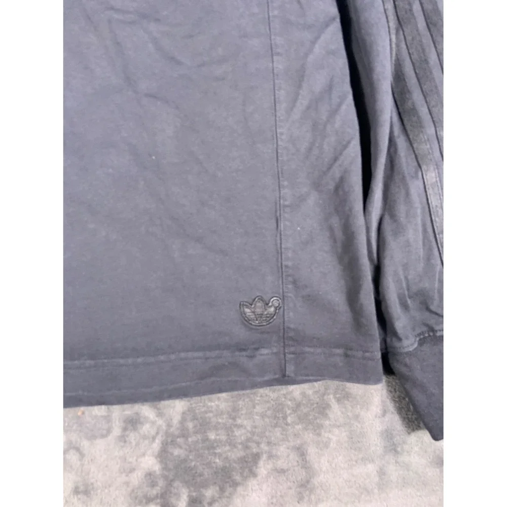 adidas Blue Version Men's Long Sleeve T-Shirt Black XL Trefoil Logo 3-Stripes
